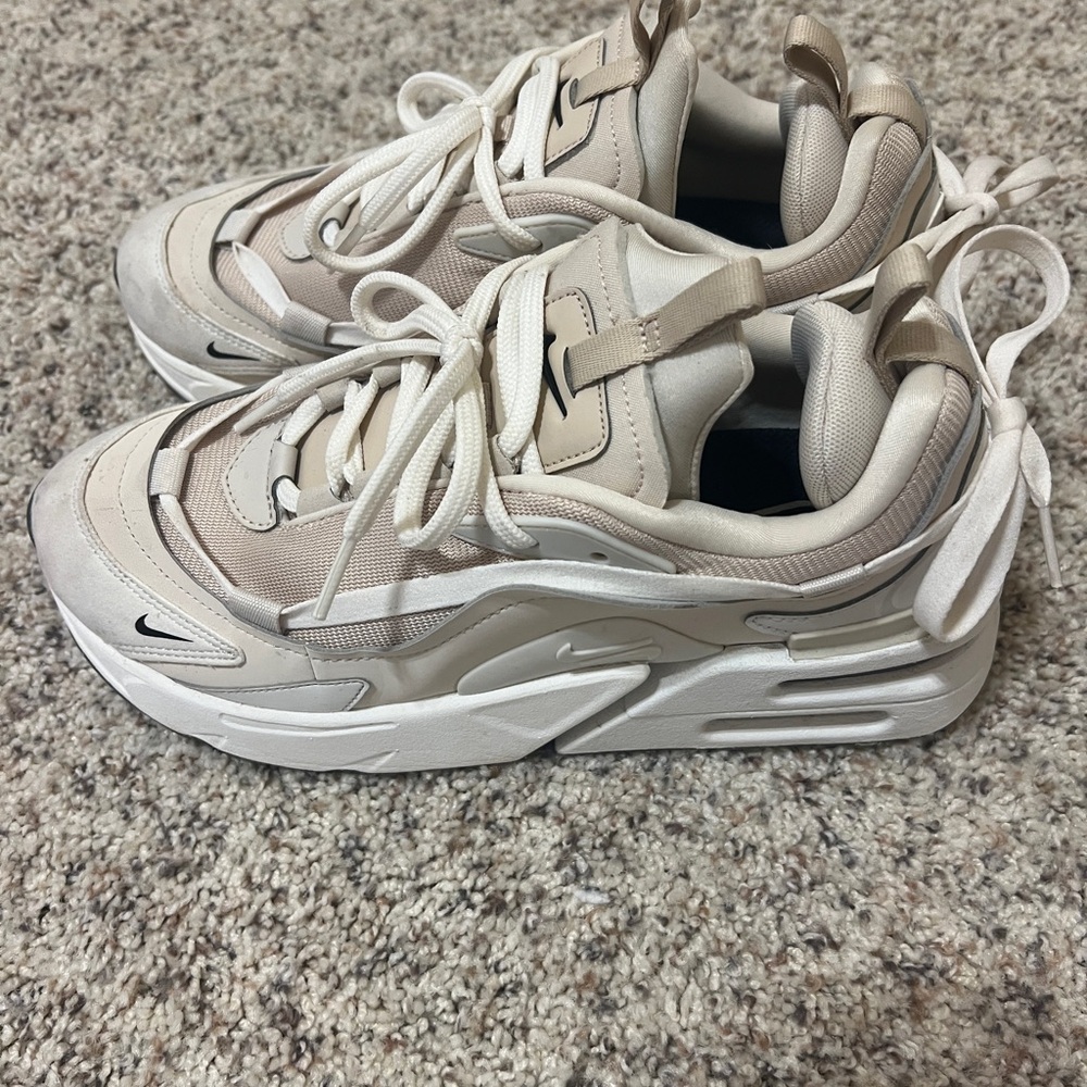 Nike Cream and White Athletic Shoes